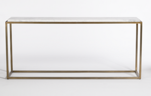 Bennett 72" Marble & Brass Console Table - Classic Carolina Home
