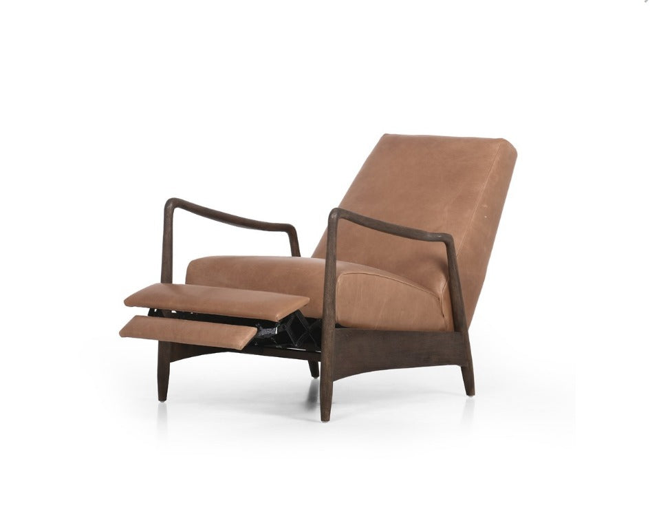 Brandon 29" Top Grain Leather Reclining Chair - Brandy
