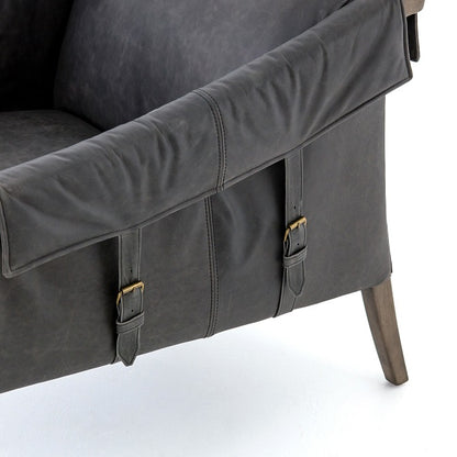 Edney 27" Occasional Chair - Ebony + Grey - Classic Carolina Home