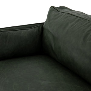 Rhett 76" Top Grain Leather 2 Cushion Sofa - Sage - Classic Carolina Home