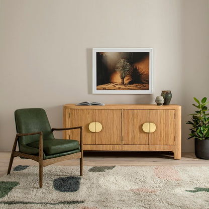 Brandon 26" Top Grain Leather + Oak Chair - Sage - Classic Carolina Home