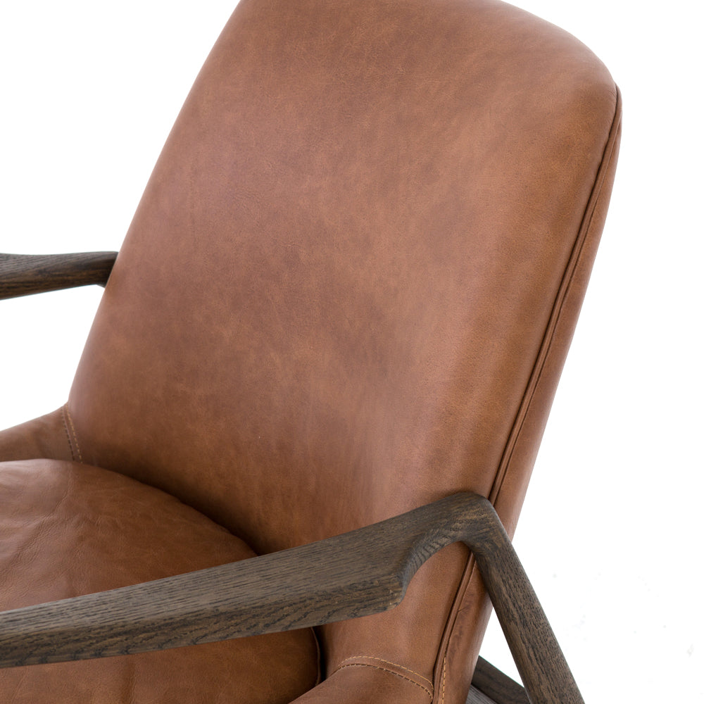Brandon 26" Top Grain Leather Chair - Brandy - Classic Carolina Home