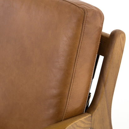 Salvatore 28" Top Grain Leather Chair - Copper + Ash - Classic Carolina Home