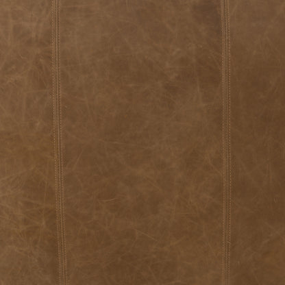 Nolan 99" Top Grain Leather Reverse Stich Sofa - Washed Sand - Classic Carolina Home