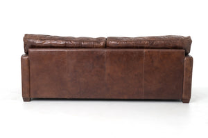 Lamont 88" Top Grain Leather Sofa - Cigar - Classic Carolina Home