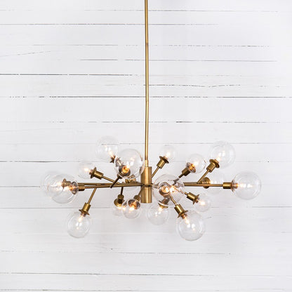 Pelham 47" Chandelier - Matte Brass - Classic Carolina Home