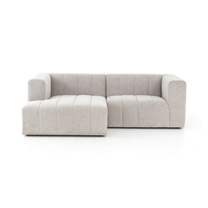 Lindsay 88" Channeled Sectional w/Left Arm Facing Chaise - Sandstone - Classic Carolina Home