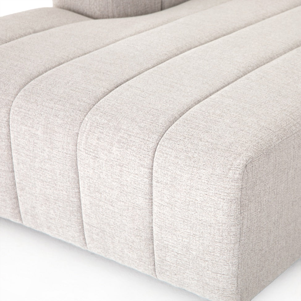 Lindsay 157" Channeled Section w/Left Arm Facing Chaise - Sandstone - Classic Carolina Home