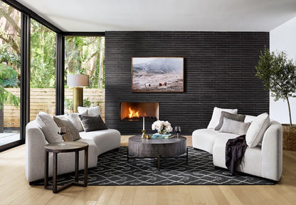 Rhonda 176" Curved Bench Seat Sectional - Natural - Classic Carolina Home