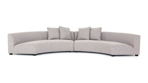 Rhonda 176" Curved Bench Seat Sectional - Ink - Classic Carolina Home