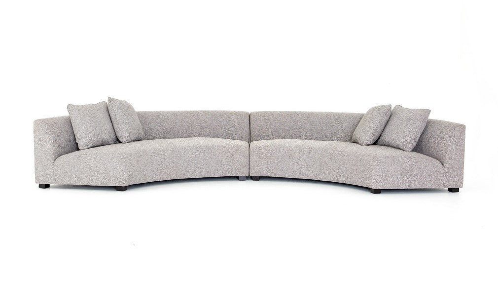 Rhonda 176" Curved Bench Seat Sectional - Ink - Classic Carolina Home