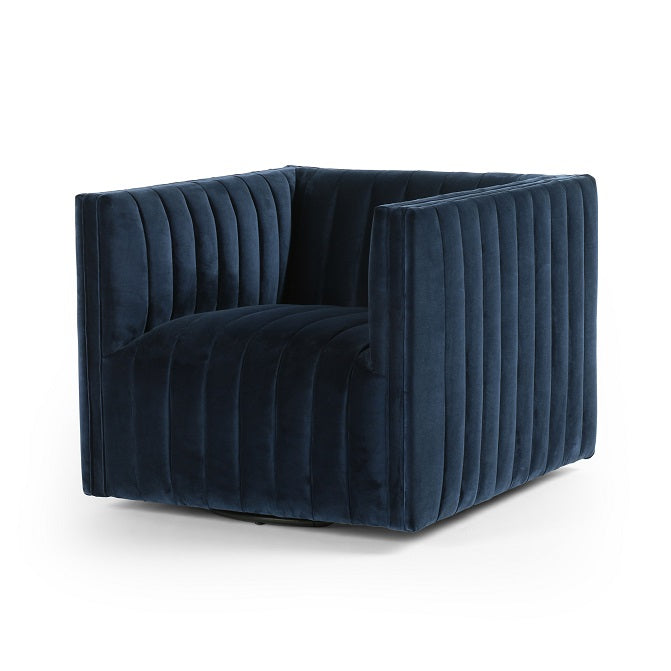 Augustus 32" Swivel Chair - Navy - Classic Carolina Home