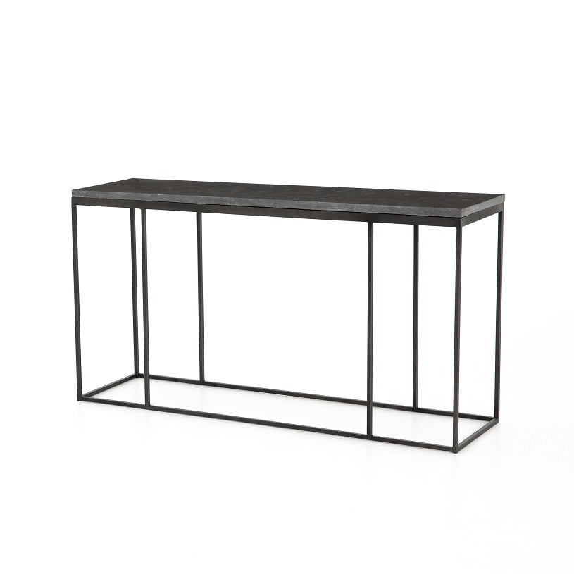 Harlan 60" Bluestone + Iron Console Table - Classic Carolina Home