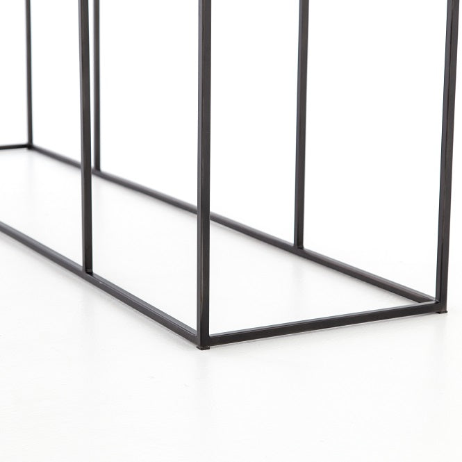 Sandoval 71" Wood + Brass Console Table - Classic Carolina Home