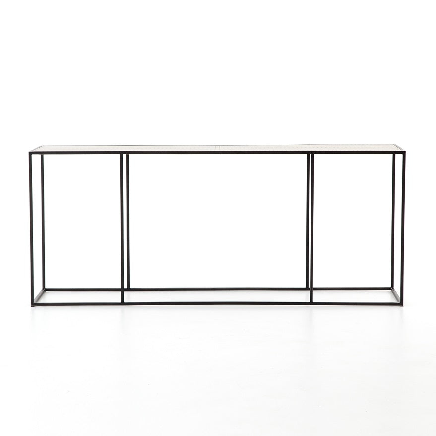 Sandoval 71" Wood + Brass Console Table - Classic Carolina Home