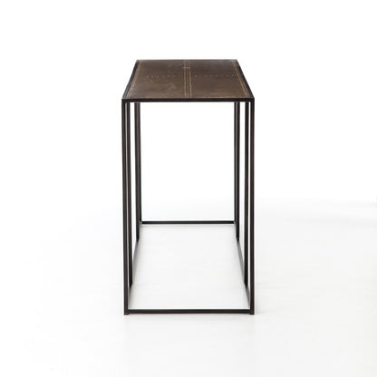 Sandoval 71" Wood + Brass Console Table - Classic Carolina Home