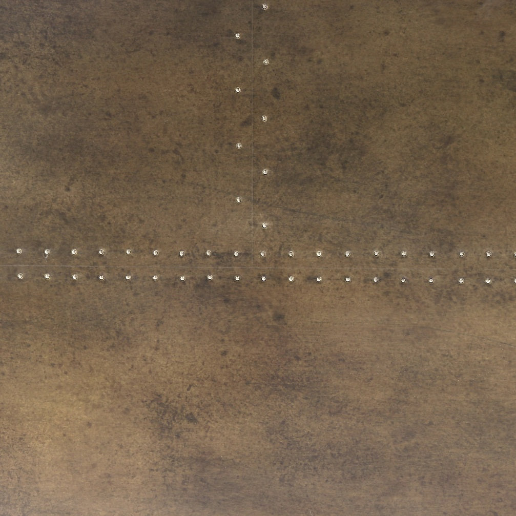 Spenzia 65" Oak + Iron Console Table - Brass - Classic Carolina Home