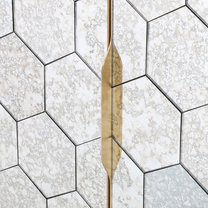 Cyrus 79" Walnut + Stainless Steel Sideboard - Classic Carolina Home