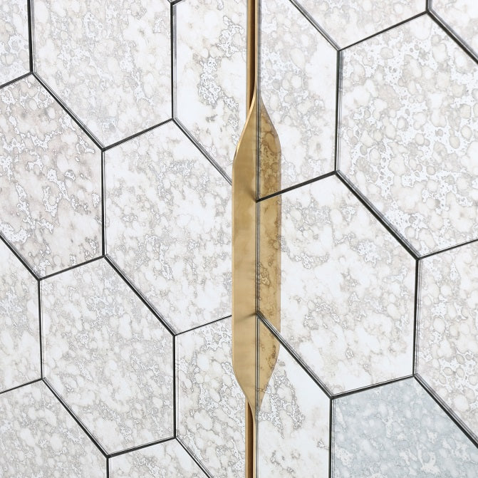 Cyrus 79" Walnut + Stainless Steel Sideboard - Classic Carolina Home