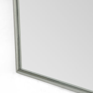 Bellvue 32" Floor Mirror - Shiny Steel - Classic Carolina Home