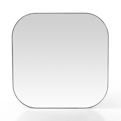 Bellvue 47" Square Mirror - Shiny Steel - Classic Carolina Home
