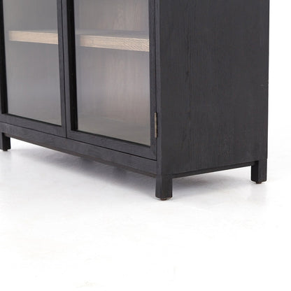 Mika 48" Oak + Glass Cabinet - Classic Carolina Home