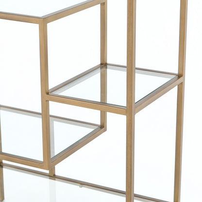 Halton 32" Iron + Glass Bookcase - Classic Carolina Home