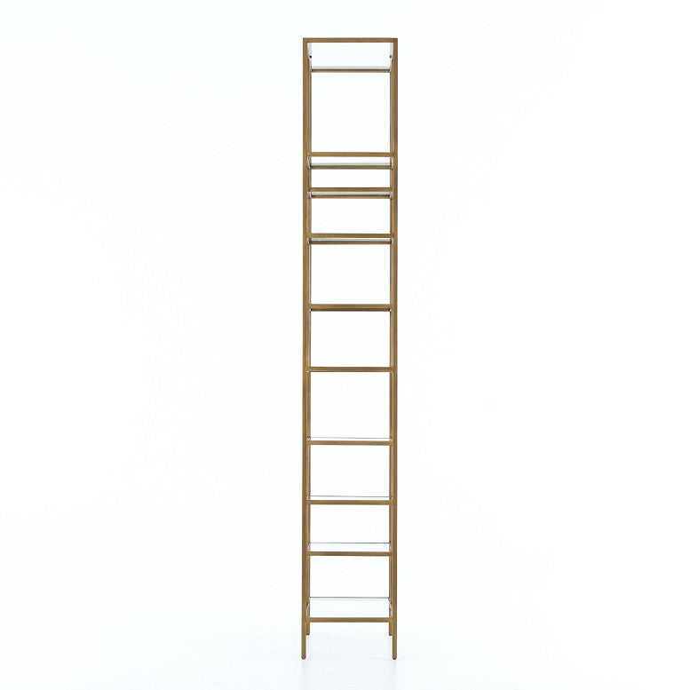 Halton 32" Iron + Glass Bookcase - Classic Carolina Home