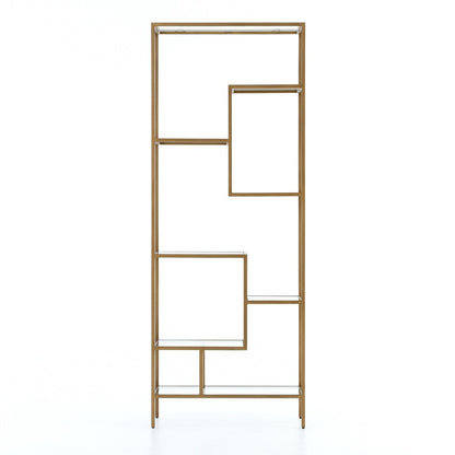 Halton 32" Iron + Glass Bookcase - Classic Carolina Home