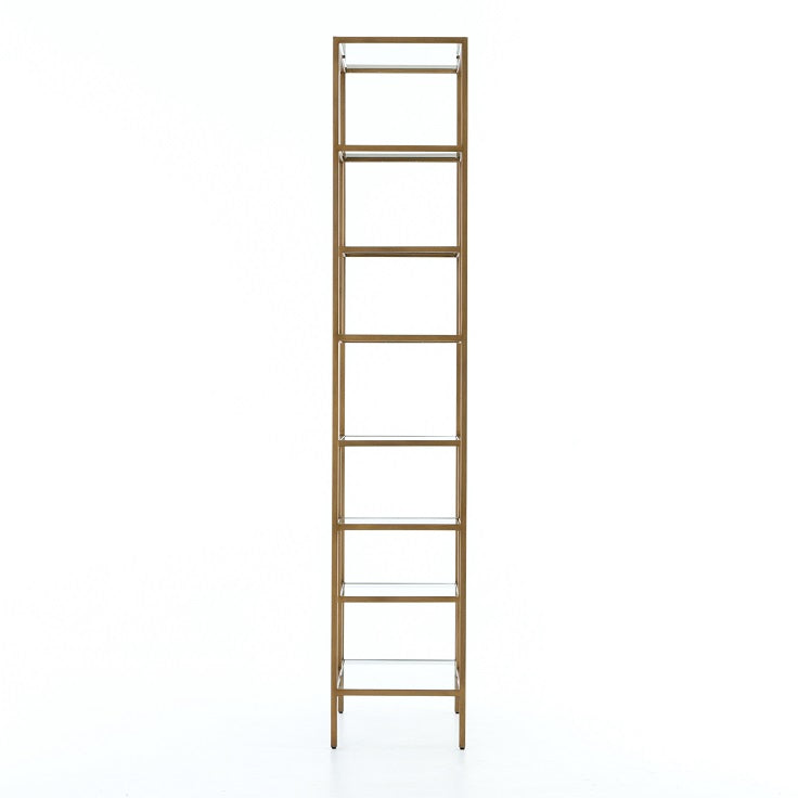 Halton 32" Iron + Glass Bookcase - Classic Carolina Home