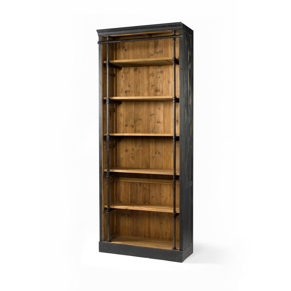 Ivan 39" Bookcase - Antique Black - Classic Carolina Home