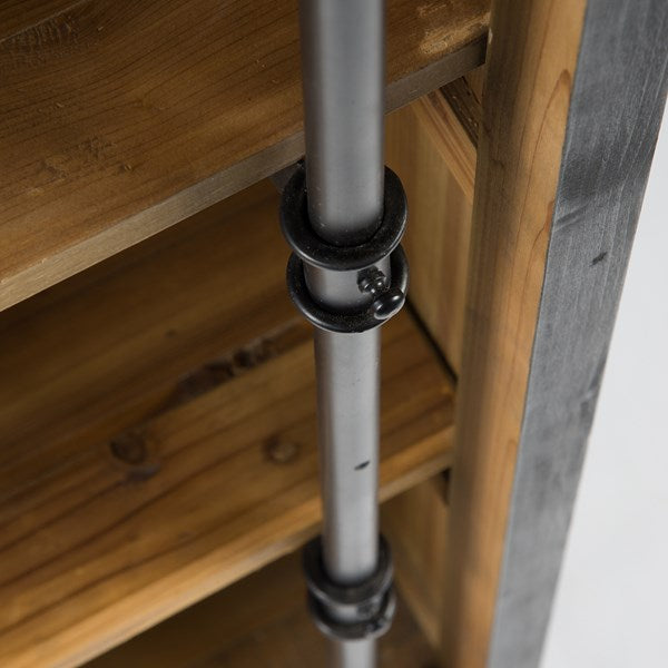 Ivan 39" Bookcase w/Ladder - Antique Black - Classic Carolina Home