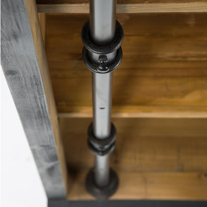 Ivan 39" Bookcase w/Ladder - Antique Black - Classic Carolina Home