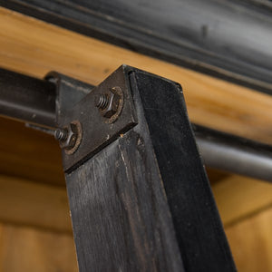 Ivan 39" Bookcase w/Ladder - Antique Black - Classic Carolina Home