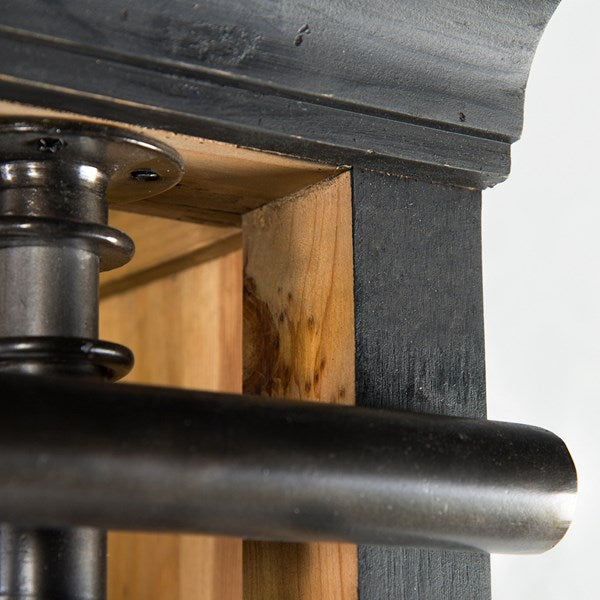 Ivan 39" Bookcase w/Ladder - Antique Black - Classic Carolina Home