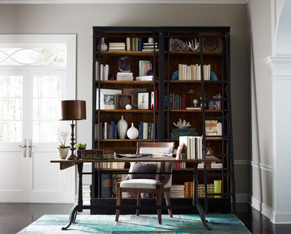 Ivan 39" Bookcase w/Ladder - Antique Black - Classic Carolina Home