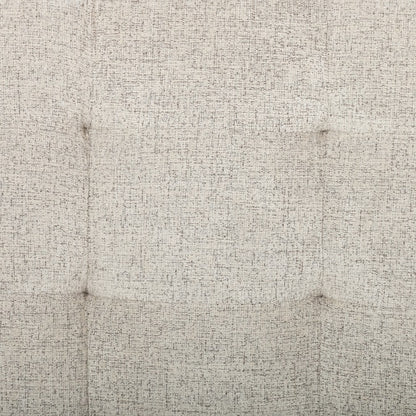 Newton Tufted Fabric + Iron Bed - Plush Linen - Classic Carolina Home