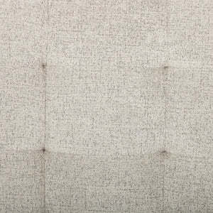 Newton Tufted Fabric + Iron Bed - Plush Linen - Classic Carolina Home