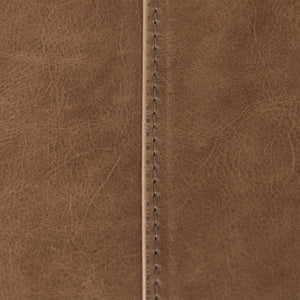 Beaufort 72" Top Grain Leather + Iron Bench - Warm Taupe Dakota - Classic Carolina Home