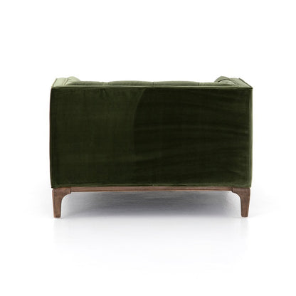 Dillon 62" Velvet Chaise - Olive - Classic Carolina Home