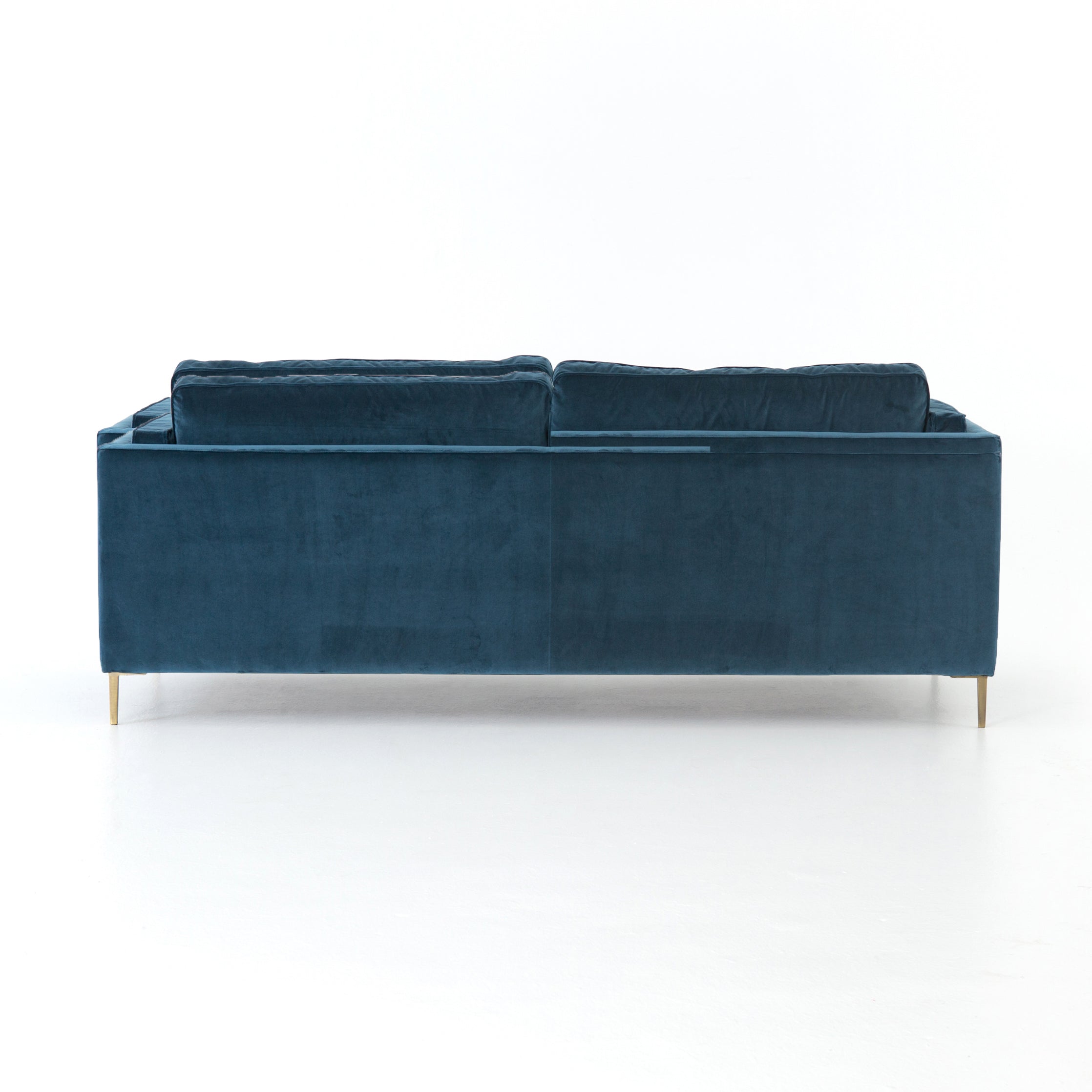 Emerson 84" 2 Cushion Sofa - Velvet Navy - Classic Carolina Home