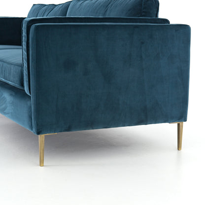 Emerson 84" 2 Cushion Sofa - Velvet Navy - Classic Carolina Home