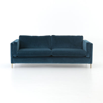 Emerson 84" 2 Cushion Sofa - Velvet Navy - Classic Carolina Home