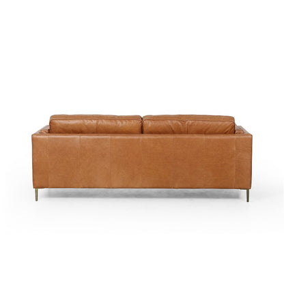 Emerson 84" Top Grain Leather Sofa - Butterscotch - Classic Carolina Home