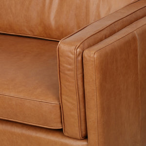Emerson 84" Top Grain Leather Sofa - Butterscotch - Classic Carolina Home