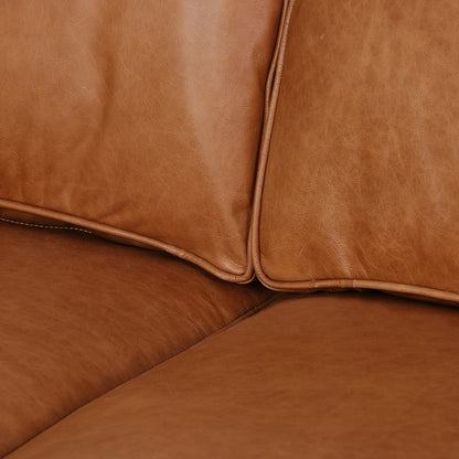 Emerson 84" Top Grain Leather Sofa - Butterscotch - Classic Carolina Home
