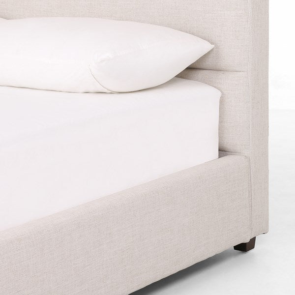 Darlington Upholstered Bed - Ivory - Classic Carolina Home