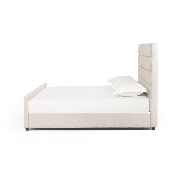 Darlington Upholstered Bed - Ivory - Classic Carolina Home