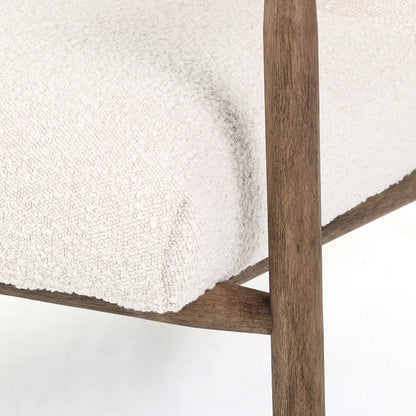 Barnett 29" Top Grain Leather Chair - Cream - Classic Carolina Home