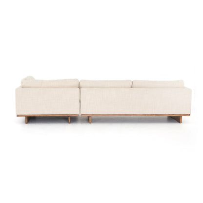 Tate 125" Sectional w/Chaise - Taupe - Classic Carolina Home